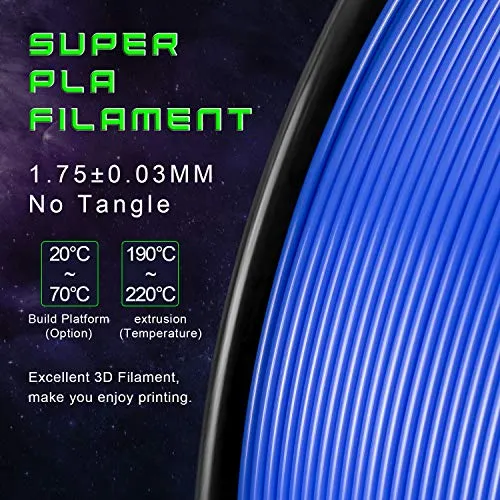 TIANSE Filamento PLA 1,75 mm blu 1 kg precisione +/-0,03 mm