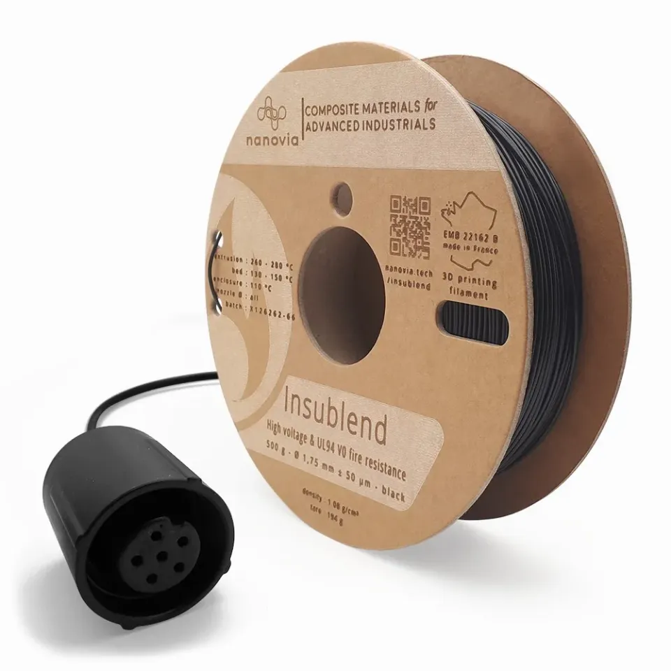 Nanovia Insublend filamento 1,75 mm nero V0