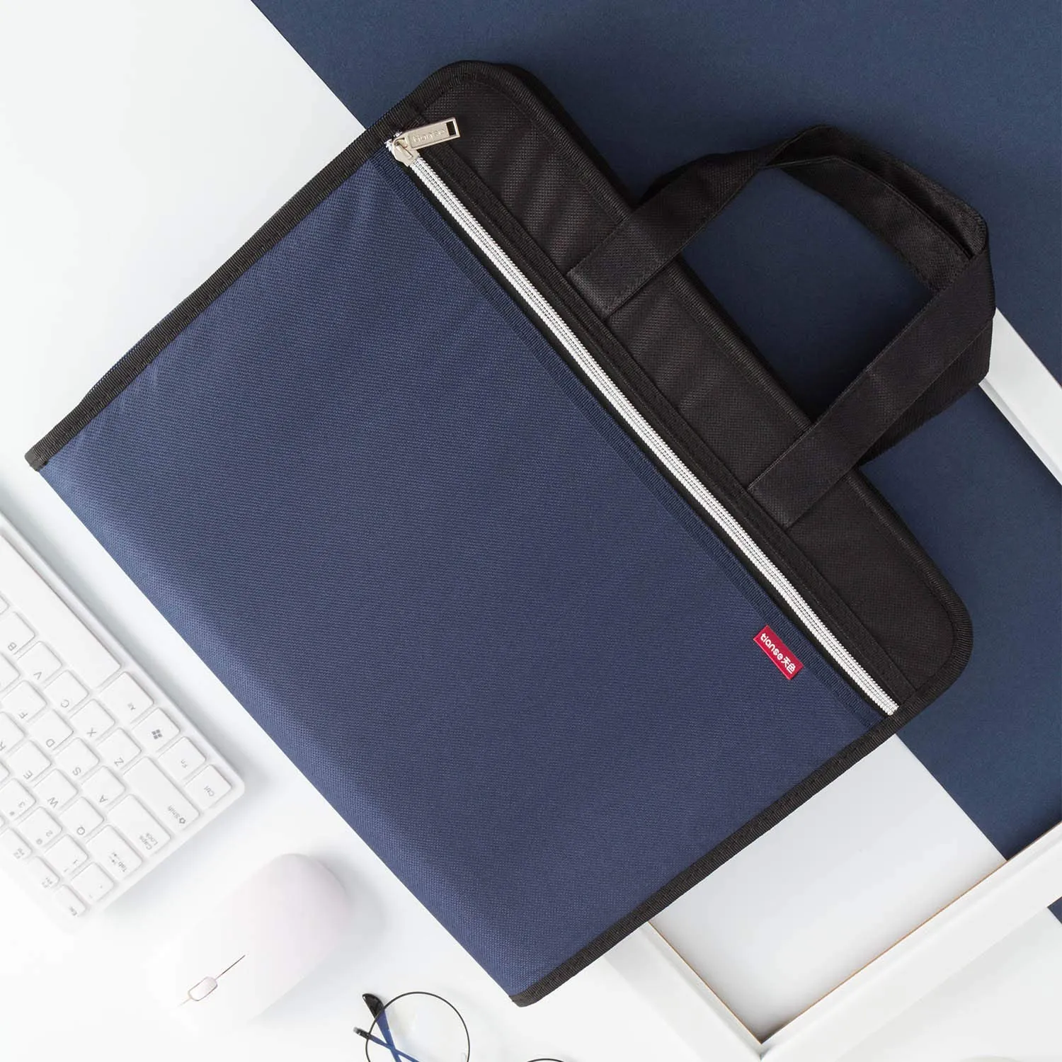 TIANSE Cartella Portadocumenti Espandibile 13 Tasche A4 Blu