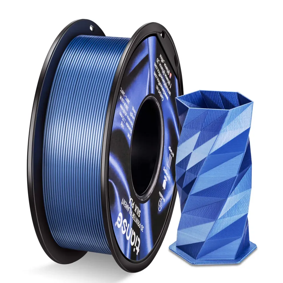 TIANSE Silk filamento PLA 1,75mm argento blu 1kg setoso